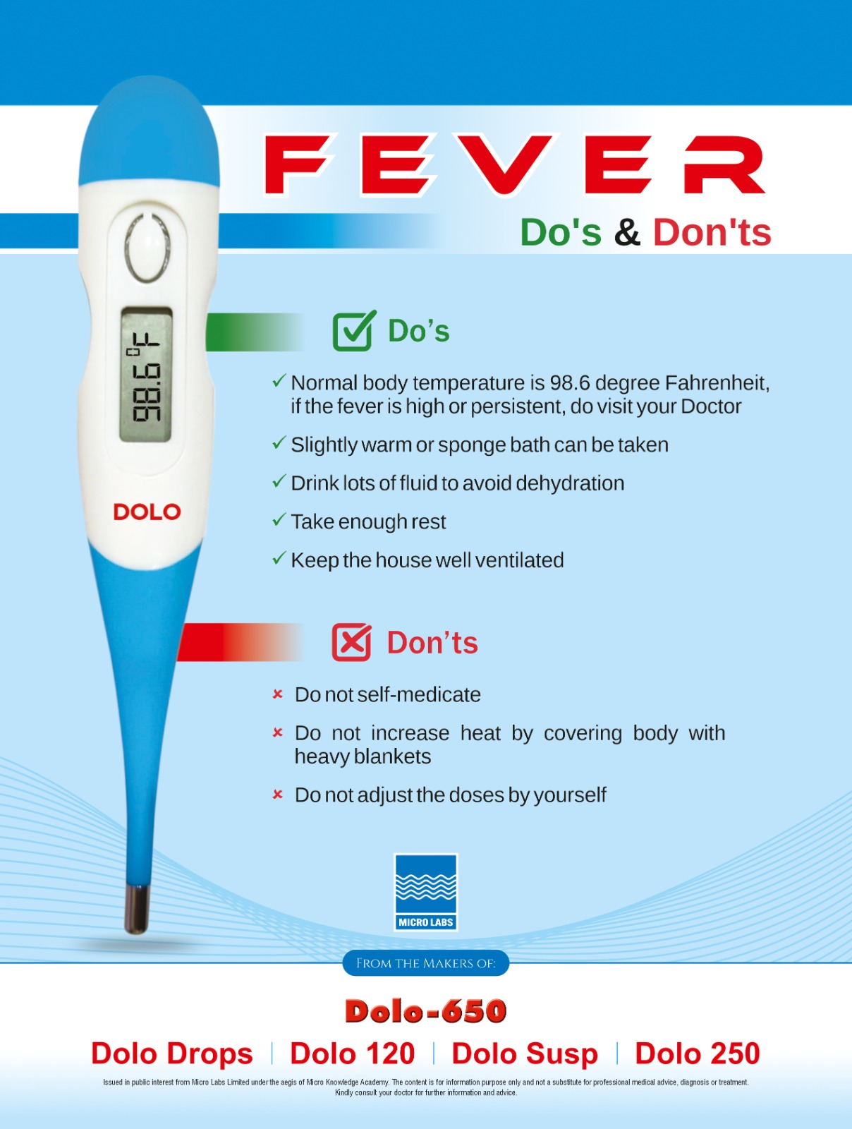 Fever Do's & Don'ts